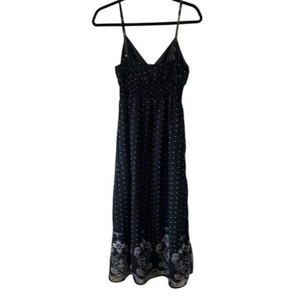 lambina black/white chiffon like spaghetti strap maxi sundress juniors sz M - Picture 4 of 7